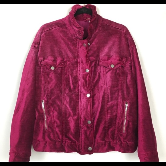 Free People Velvet Trucker Jacket - Picture 5 of 8